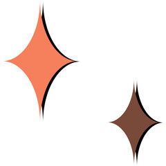 Retro Star Doodle Illustration