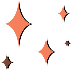 Retro Star Doodle Illustration