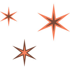 Retro Star Doodle Illustration