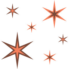 Retro Star Doodle Illustration