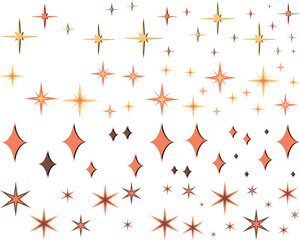 Retro Star Doodle Illustration