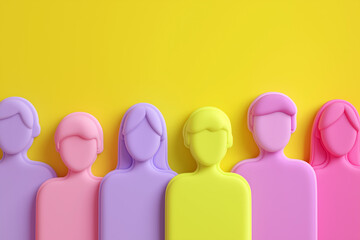 Colorful abstract human figures