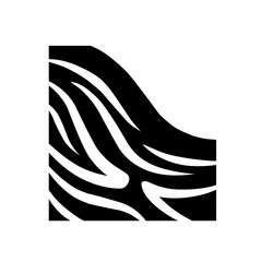 corner border with zebra pattern