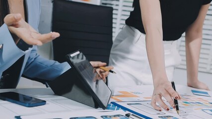 UXUI design brainstorming session with sketches and digital tools