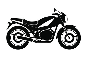 Fototapeta premium motorcycle silhouette line art vector illustration with a white background