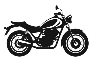 Fototapeta premium motorcycle silhouette line art vector illustration with a white background