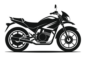 Obraz premium motorcycle silhouette line art vector illustration with a white background