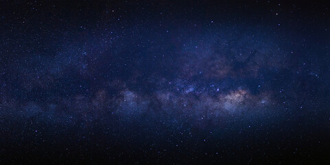 Pamorama night blue sky space background, Starry universe in dark blue sky, Milky way galaxy with stardust field in deep universe