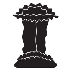 Cumulonimbus Clouds glyph icon 