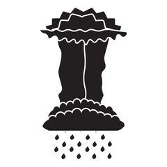 Cumulonimbus Clouds glyph icon 