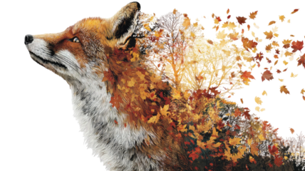 Red fox, Vulpes vulpes, in the wild white snow, a cute mammal portrait