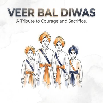 Veer Bal Diwas Social Media Poster Design Tribute to Brave Children Martyrs
