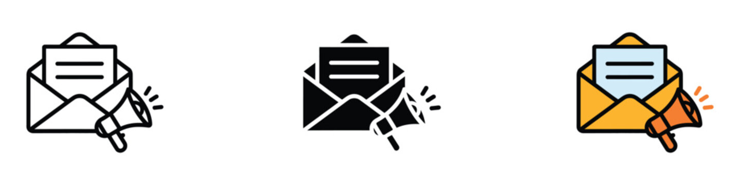 News Letter icon vector. digital communication and promotional outreach symbol. vector illustration.