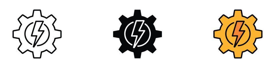 Electrical icon vector. power energy and mechanical symbol. vector illustration.