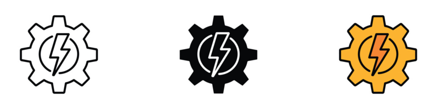 Electrical icon vector. power energy and mechanical symbol. vector illustration.