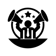 Campaign Icon Flat Design