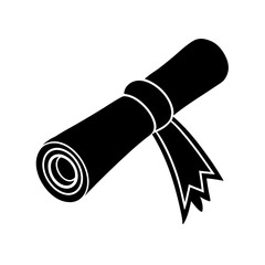 Diploma Scroll Vector Illustration