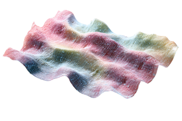 Abstract colorful organic shape isolated on transparent background