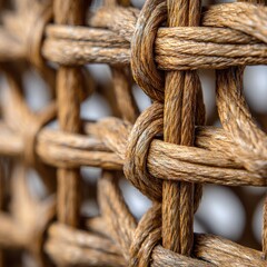 Detailed woven texture of natural fibers in a close-up view.