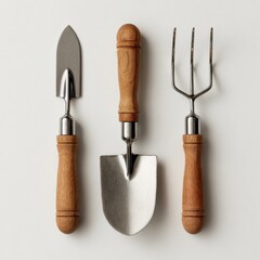 Gardening tools for maintaining a beautiful garden space.