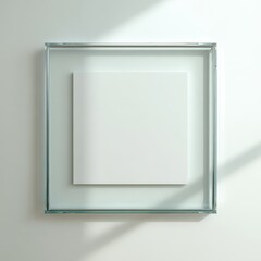 Minimalistic design featuring a square frame with shadows.