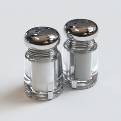 Stylish salt and pepper shakers on a clean surface.