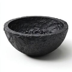 Unique black textured bowl for modern home decor display.