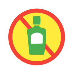 warning sign prohibiting drinking alcohol