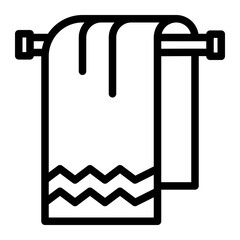 Sweat towel icon line style illustration