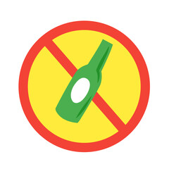 warning sign prohibiting drinking alcohol