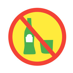 warning sign prohibiting drinking alcohol