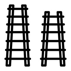 Training ladder icon line style illustration