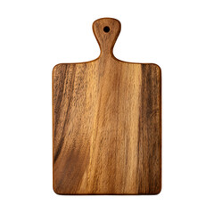 Professional Wooden Cutting Board with Handle Isolated