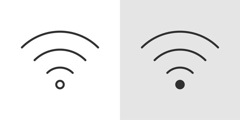 Wi-fi Icon wireless internet signal symbol, network connectivity indicator, online access illustration, communication and data signal, minimalist flat design.