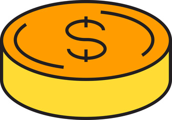 Dollar Coin Icon
