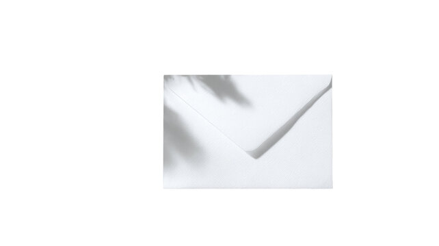 White mailing envelope isolated on clean white background showing blank paper stationery for messages, letters, invitations, cards, or office use
- Powered by Adobe