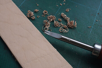 Edge Beveler Tool for Rounding and Smoothing Leather Edges