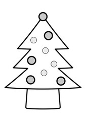 20mmと15mmの丸シールを貼って遊べるクリスマスツリー台紙