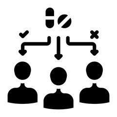 personalized medicine glyph icon