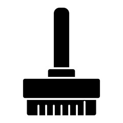 Court maintenance brush icon solid style illustration