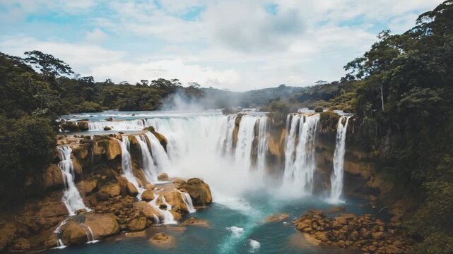 el salto del meco mexico aerial landscape video