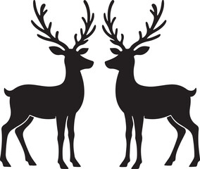  reindeer silhouette, reindeer christmas silhouette, reindeer silhouette simple, deer, animal, reindeer, silhouette, illustration, christmas, vector, isolated, mammal, cartoon, white, antler, wild, na
