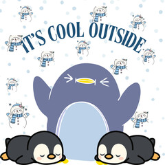 cozy penguin it's cool outside 