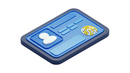 3D ID Card with Fingerprint Authentication