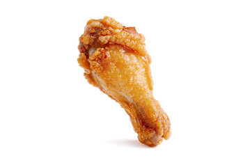 Grilled chicken wings on a white background.