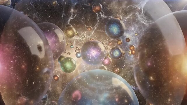 Cosmic Spheres: A Visual Journey Through the Multiverse and Parallel Universes.