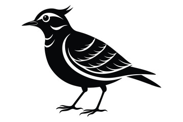 Obraz premium lark silhouette line art vector illustration with a white background