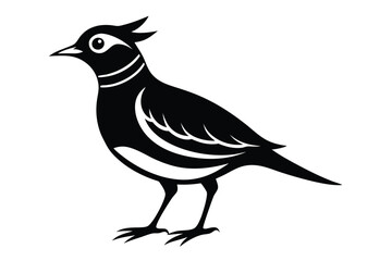 lark silhouette line art vector illustration with a white background