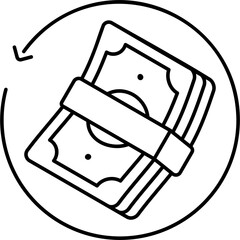 Line Art Money Rebate Icon