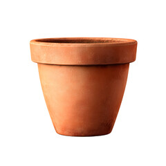 Classic Terracotta Pot Isolated on White Background for Home Decor